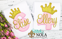 Personalized Birthday Queen Appliqué Shirt
