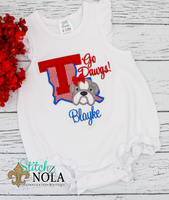 Personalized Bulldog Applique Shirt