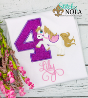 Personalized Birthday Pony Appliqué Shirt
