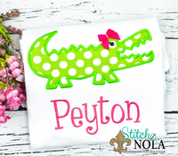 Personalized Alligator Applique Shirt