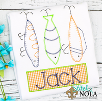 Personalized Fishing Lures With Banner Applique Shirt