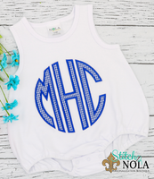 Personalized Circle Monogram Applique Shirt