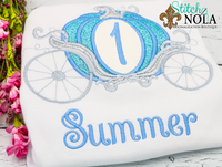 Personalized Pumpkin Carriage Birthday Appliqué Shirt