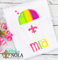 Personalized Snowball With Fleur De Lis Appliqué Shirt