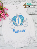 Personalized Pumpkin Carriage Birthday Appliqué Shirt