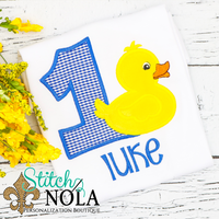 Personalized Birthday Duck Appliqué Shirt