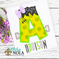 Personalized Halloween Frankenstein Alpha Appliqué Shirt