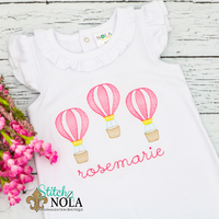 Personalized Hot Air Balloon Trio Sketch Shirt