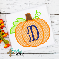 Personalized Pumpkin Monogram Applique Shirt
