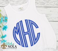 Personalized Circle Monogram Applique Shirt