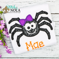 Personalized Halloween Spider Appliqué Shirt