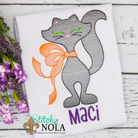 Personalized Halloween Black Cat Sketch Shirt