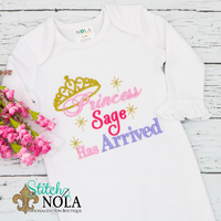 Personalized Princess has Arrived Shirt
