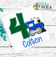 Personalized Birthday Train Appliqué