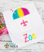 Personalized Snowball With Fleur De Lis Appliqué Shirt