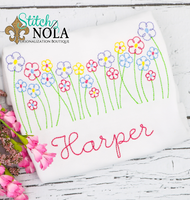 Personalized Vintage Flowers Sketch Shirt