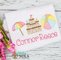 Personalized Beach Trio Sketch Shirt