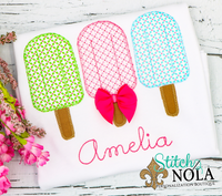 Personalized Popsicle Trio Sketch Shirt