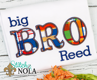 Personalized Big Bro Applique Shirt