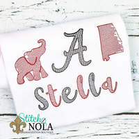 PERSONALIZED RED AND BLACK FOOTBALL TRIO SKETCH SHIRT