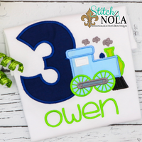 Personalized Train Appliqué