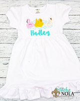 Personalized Pool Float Trio Sketch Shirt