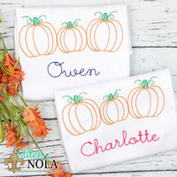 Personalized Vintage Pumpkin Trio Shirt
