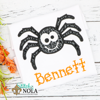 Personalized Halloween Spider Appliqué Shirt
