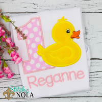 Personalized Birthday Duck Appliqué Shirt