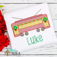 Personalized Christmas Streetcar Sketch Shirt