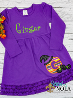 Personalized Alpha Witch Applique Colored Garment
