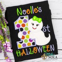 Personalized My First Halloween Applique Colored Garment