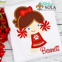 Personalized Cheerleader Appliqué Shirt