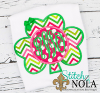 Personalized St. Patrick's Day Clover Appliqué Shirt