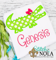 Personalized Alligator Applique Shirt