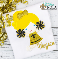 Personalized Cheerleader Appliqué Shirt