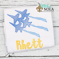 Personalized Fighter Jet Sketch Shirt