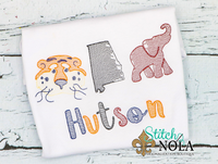 Personalized House Divided Football Trio Sketch Shirt