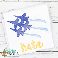 Personalized Fighter Jet Sketch Shirt