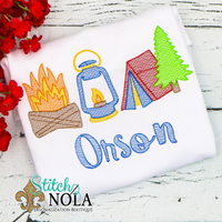 Personalized Camping Trio Sketch Shirt