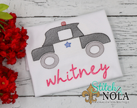 Personalized Police Car Sketch Shirt