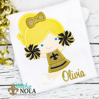 Personalized Cheerleader Appliqué Shirt