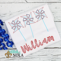 Personalized Patriotic Pinwheel Trio Sketch Shirt