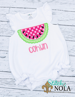 Personalized Pink Watermelon Applique Shirt
