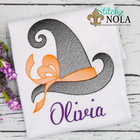 Personalized Halloween Witch Hat Sketch Shirt