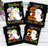 Personalized My First Halloween Applique Colored Garment