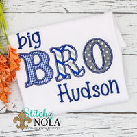 Personalized Big Bro Applique Shirt