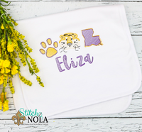 Personalized Purple & Gold Tiger Trio Sketch Shirt