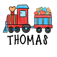 Valentine Train with Hearts Printed Shirt