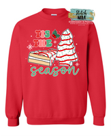 This the Season Printed Red Sweatshirt